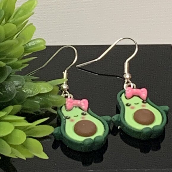 Avocado Earring, Funny Food Earring, Gift Idea, Cooking Earring, Chef Earring, - Picture 1 of 5